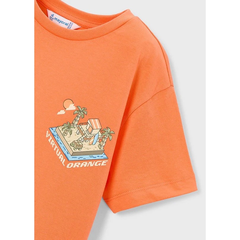 Mayoral Yazlık Erkek Kısa Kol T-shirt Turuncu - 5