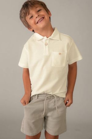 Mayoral Yazlık Erkek Polo Yaka T-shrit Beyaz - 2