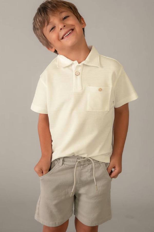 Mayoral Yazlık Erkek Polo Yaka T-shrit Beyaz - 2