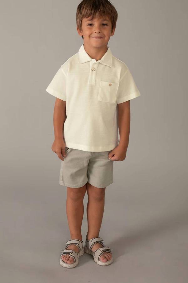 Mayoral Yazlık Erkek Polo Yaka T-shrit Beyaz - 3