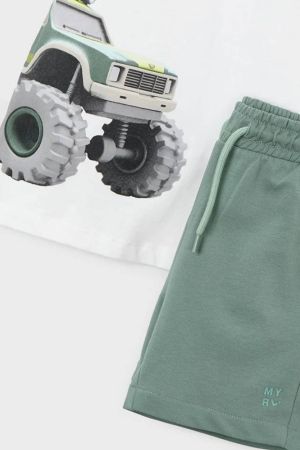 Mayoral Yazlık Erkek T-shirt Şort İkili Set Yeşil - 4