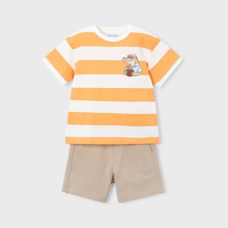 Mayoral Yazlık Erkek T-shirt Şort Set Turuncu - 3