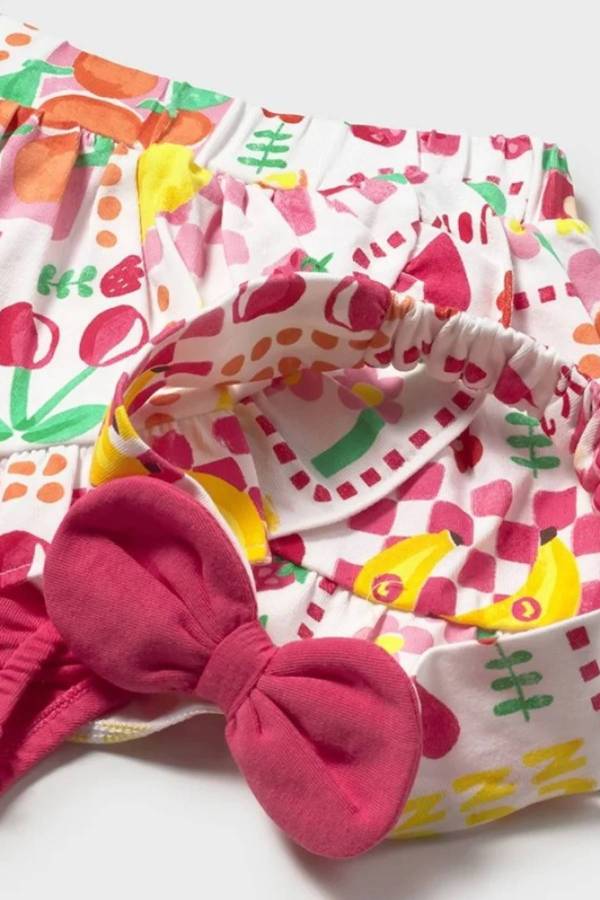 Mayoral Yazlık Kız Bebek Bluz Etek Bandana 3'lü Set - 4