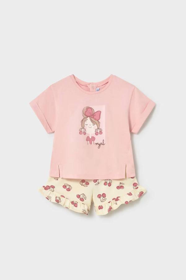 Mayoral Yazlık Kız Bebek Bluz Şort Set - 1