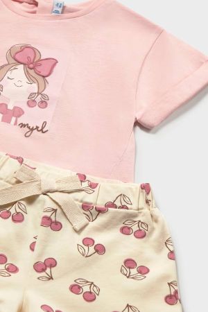 Mayoral Yazlık Kız Bebek Bluz Şort Set - 3