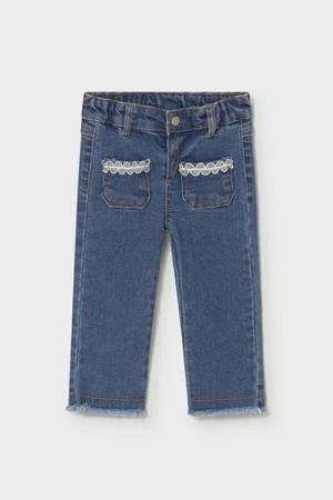 Mayoral Yazlık Kız Bebek Denim Pantolon Lacivert - 2