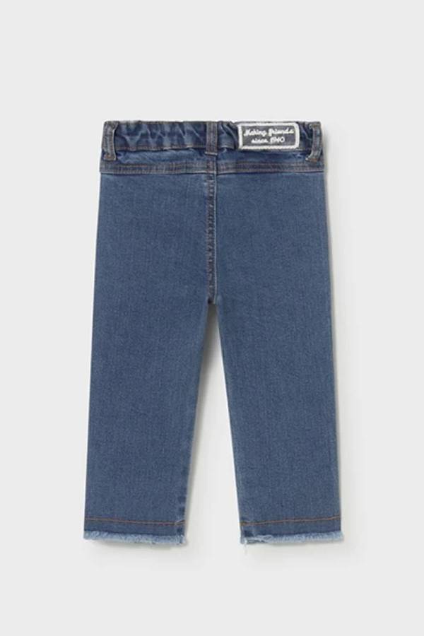 Mayoral Yazlık Kız Bebek Denim Pantolon Lacivert - 3