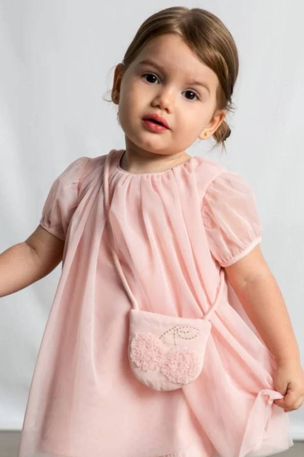 Mayoral Yazlık Kız Bebek Elbise Çanta Set Pembe - 2