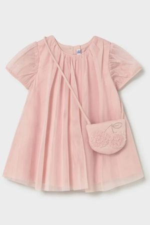 Mayoral Yazlık Kız Bebek Elbise Çanta Set Pembe - 4