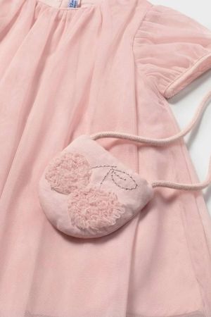 Mayoral Yazlık Kız Bebek Elbise Çanta Set Pembe - 6