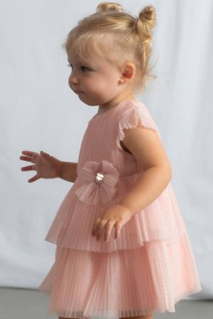 Mayoral Yazlık Kız Bebek Elbise Pembe Simli - 2