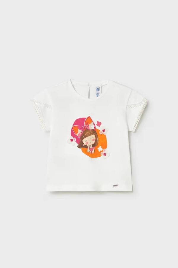 Mayoral Yazlık Kız Bebek Kısa Kol Basic T-shrit - 1