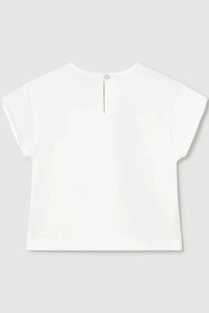 Mayoral Yazlık Kız Bebek Kısa Kol T-shirt Beyaz - 2