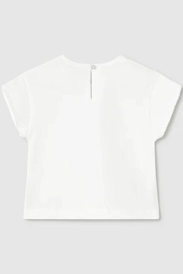 Mayoral Yazlık Kız Bebek Kısa Kol T-shirt Beyaz - 2