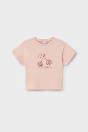 Mayoral Yazlık Kız Bebek Kısa Kol T-shrit Pembe