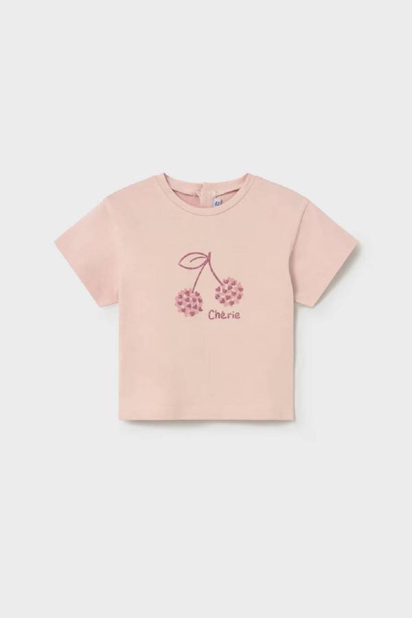 Mayoral Yazlık Kız Bebek Kısa Kol T-shrit Pembe - 1
