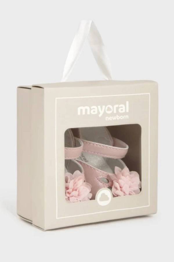 Mayoral Yazlık Kız Bebek Seramoni Patik Pembe Çicek - 4