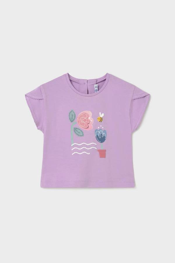 Mayoral Yazlık Kız Bebek T-shrit Lila - 1