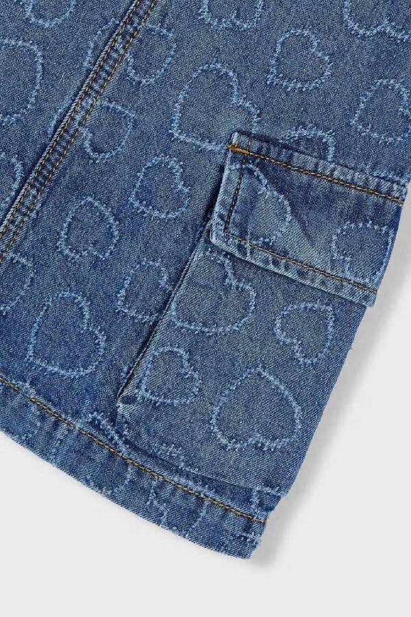 Mayoral Yazlık Kız Çocuk Denim Kot Elbise - 4