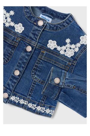 Mayoral Yazlık Kız Denim Ceket Lacivert - 3