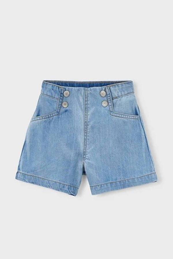 Mayoral Yazlık Kız Denim Şort Mavi - 1