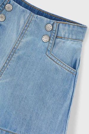 Mayoral Yazlık Kız Denim Şort Mavi - 3
