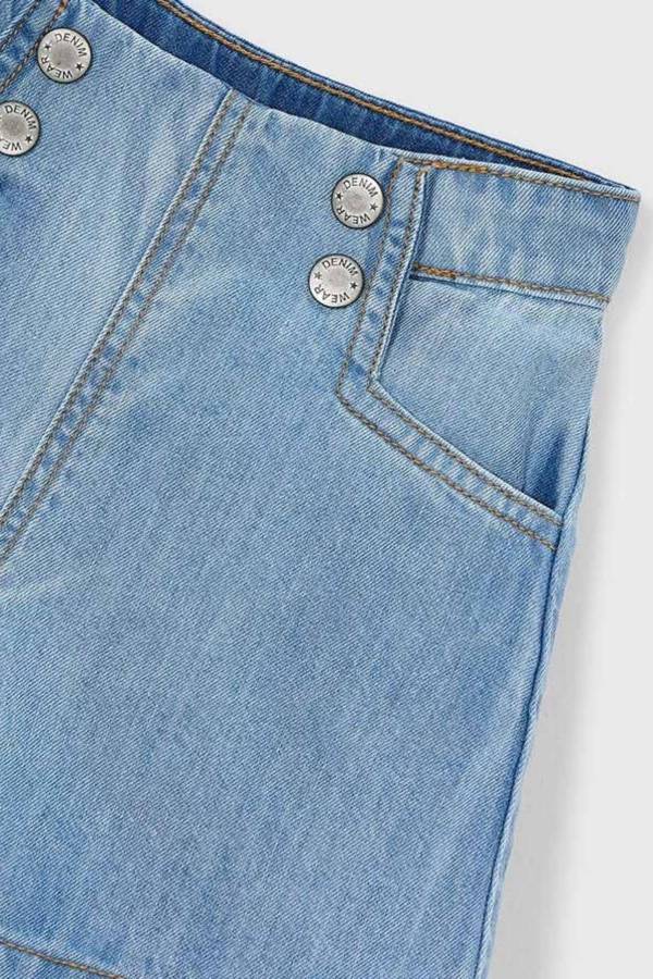 Mayoral Yazlık Kız Denim Şort Mavi - 3
