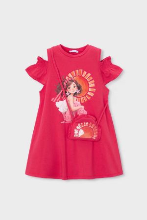 Mayoral Yazlık Kız Elbise ve Çanta Set Pembe