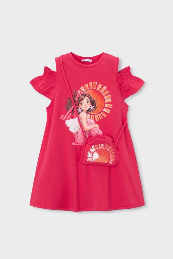 Mayoral Yazlık Kız Elbise ve Çanta Set Pembe - 1
