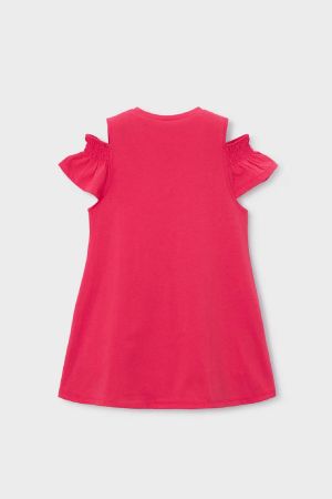 Mayoral Yazlık Kız Elbise ve Çanta Set Pembe - 2