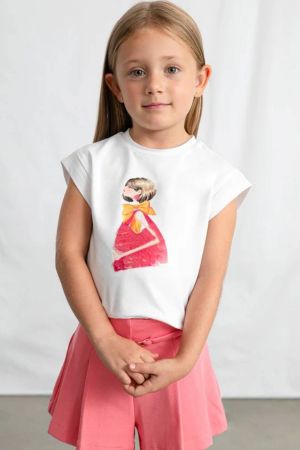 Mayoral Yazlık Kız Kısa Kol Figürlü T-shirt - 2