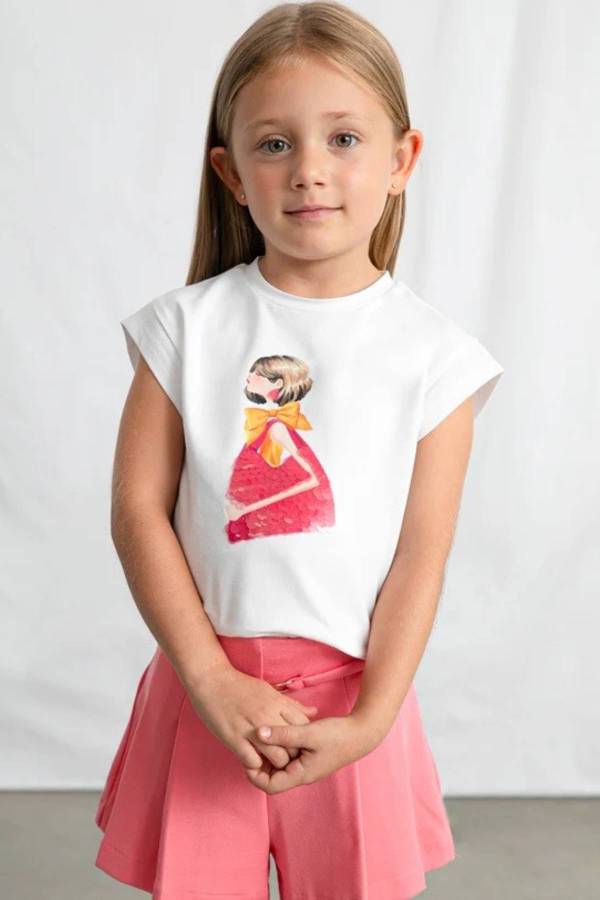 Mayoral Yazlık Kız Kısa Kol Figürlü T-shirt - 2