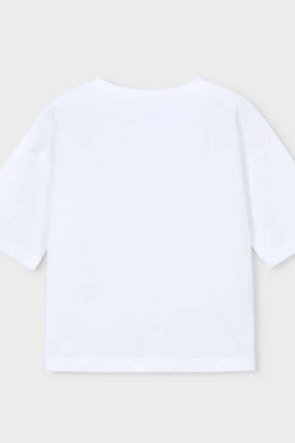 Mayoral Yazlık Kız Kısa Kol T-shirt Ekru - 5