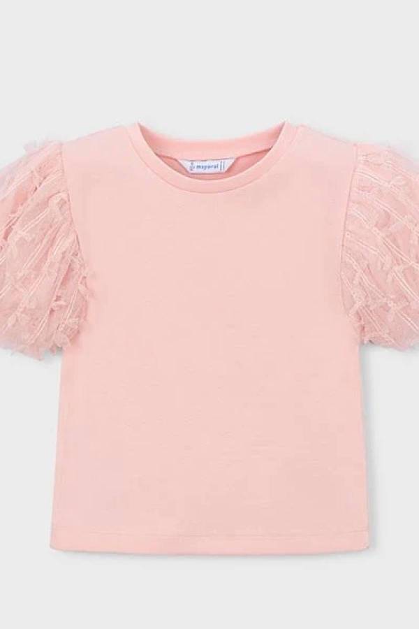 Mayoral Yazlık Kız Kısa Kol T-shirt Pembe - 4