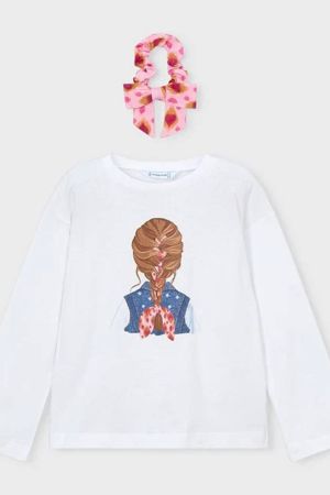 Mayoral Yazlık Kız Uzun Kol T-shirt Ekru - 3