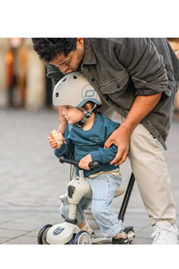 Scoot And Ride Push and Go Ash Açık Gri Ebeveyn Kontrollü Çocuk Scooter - 4