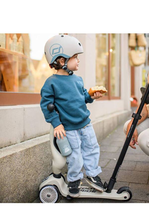Scoot And Ride Push and Go Ash Açık Gri Ebeveyn Kontrollü Çocuk Scooter - 5