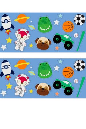 Skip Hop Spark Style Paslanmaz Çelik Stickerlı Suluk Mavi Orjinal - 4