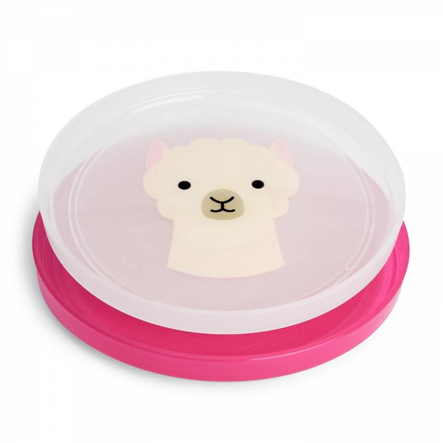 Skip Hop Zoo Kaydırmaz Tabak Seti Llama Pembe - 1