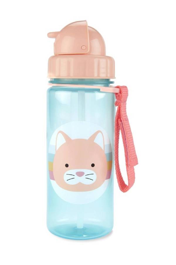 Skip Hop Zoo Pipetli Bardak 390 ml Kedi Pembe - 1